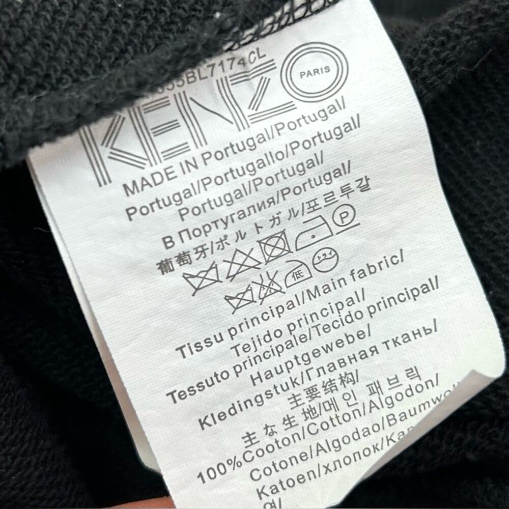 Kenzo Sweatshirt Women's Medium Black Eyelet Grommet Circular Accents Rare - Picture 8 of 8